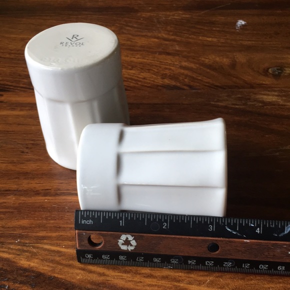 REVOL White Chef’s Hat French Porcelain Espresso Tea or Appetizer Cup Set of 2 - Picture 7 of 9